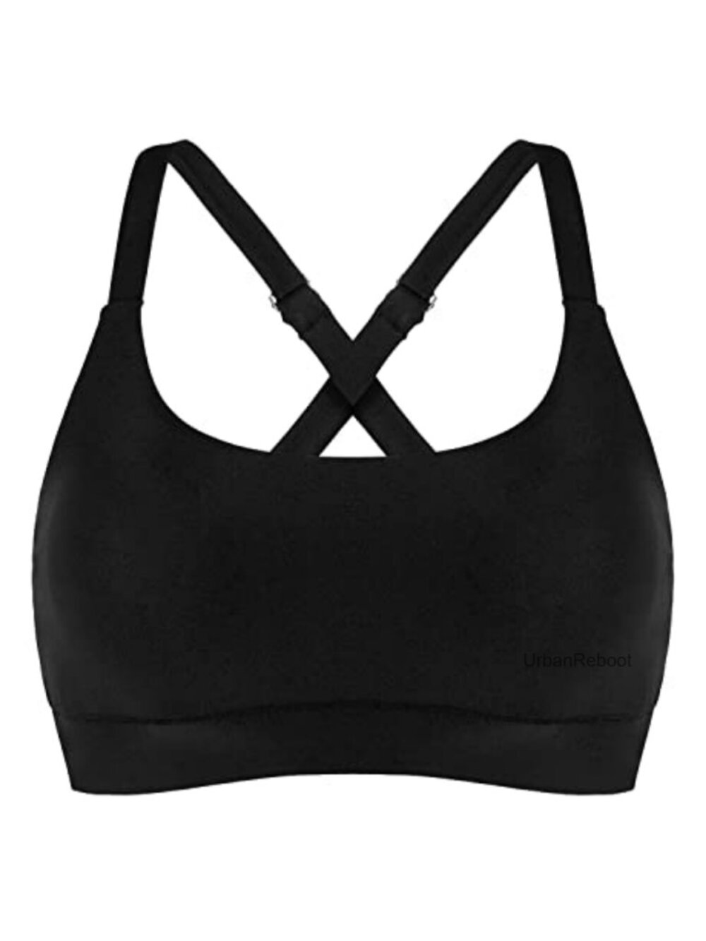 Balasami Scoop Neck Cross Back Bikini Top Nylon Spandex Bathing Suit